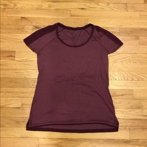 Lululemon Plum Race Me Short Sleeve Tee